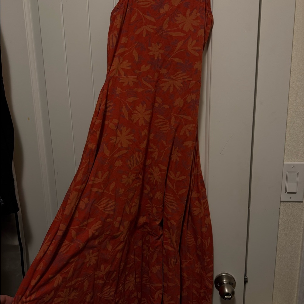 Floral Orange Maxi Dress